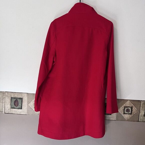 NWT Women Pendleton Cascade Wool Coat - Red button zip peacoat jacket, Size M - Picture 4 of 10